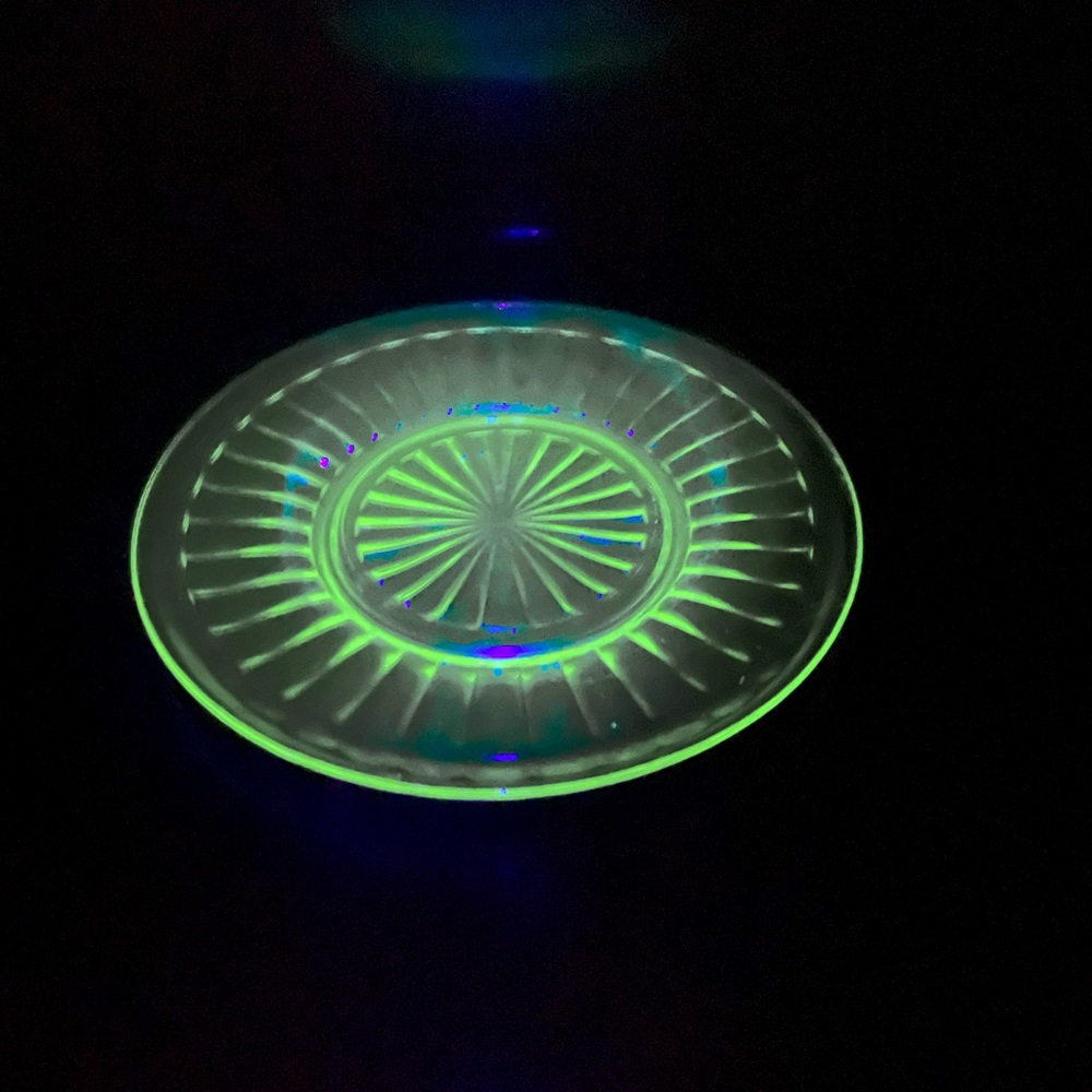 Vintage Uranium Glass Plate